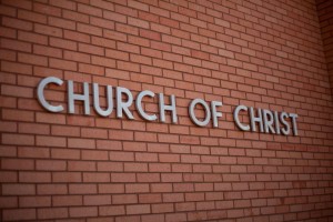 Church of Christ building sign
